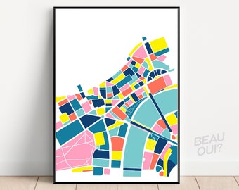 Map of London, Geometric, abstract print