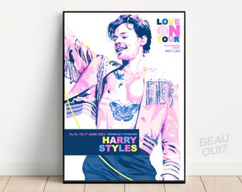 Harry Styles gig tribute poster, Wembley 2023