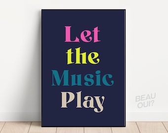 Music typographic print, poster, slogan
