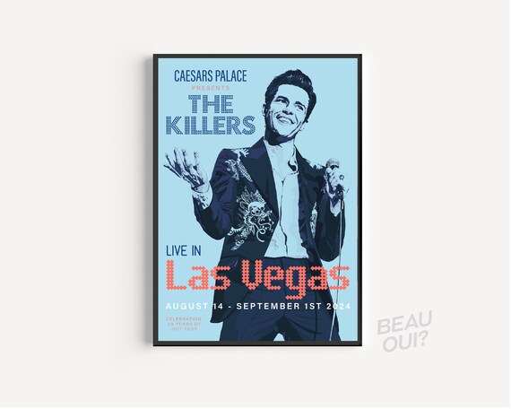 The Killers コンサートポスター The Killers Concert Poster Las Vegas 2024 - Etsy