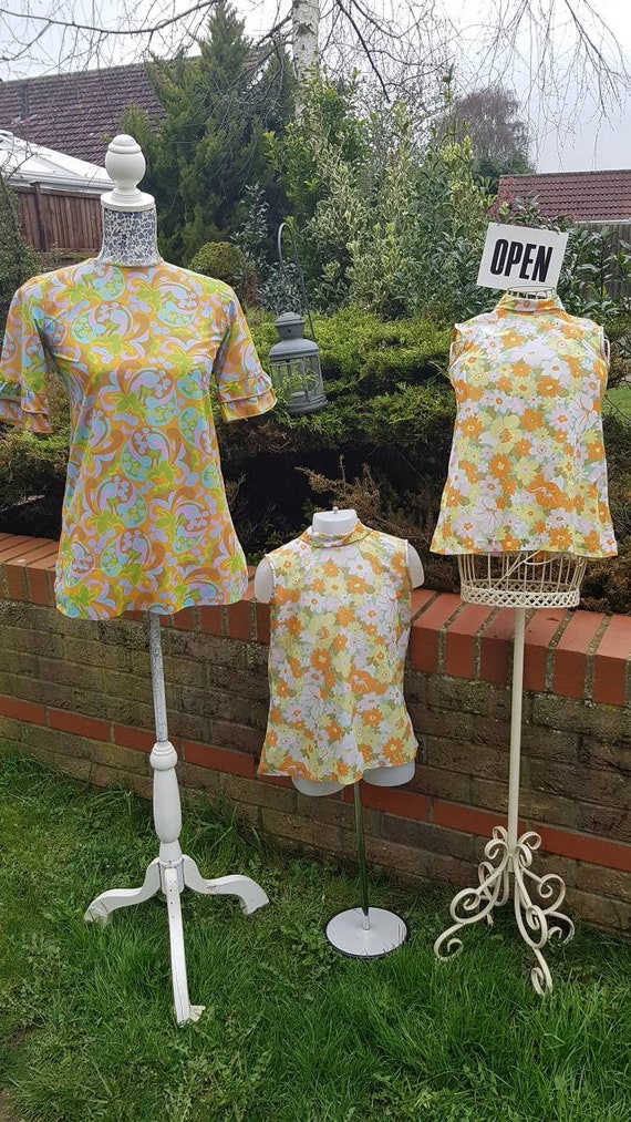 1960s summer vintage MOD dresses/ladies and girls