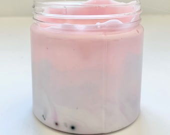 Rose lavender BOBA Milk Tea Slime THICK and GLOSSY (6 oz)