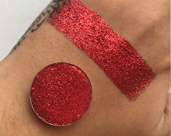 Pressed Glitter, Cosmetic Glitter, Glitter Eyeshadow - "Ruby Red"