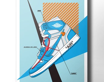 Nike Air Jordan sneaker poster / wall art / wall decor / | Etsy