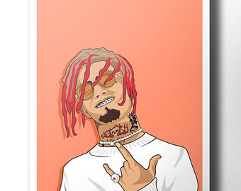 Lil Xan Poster Wall Art Wall Decor Rap Poster Trap Etsy
