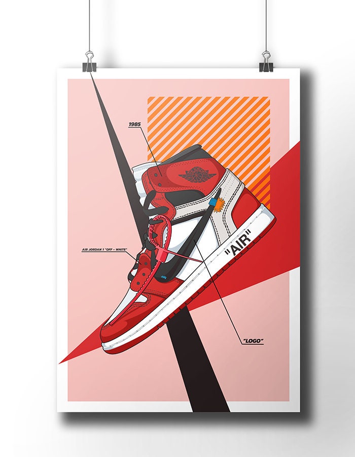 off white jordan 1 poster