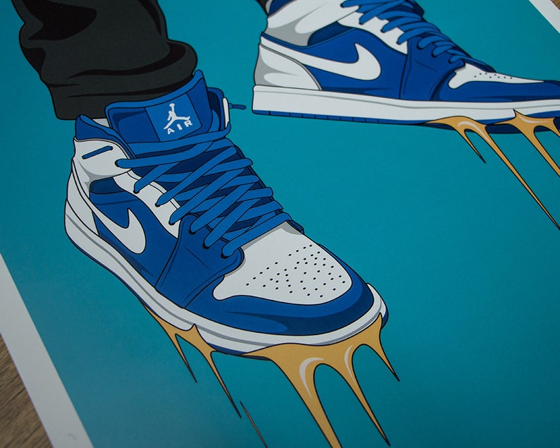 Nike Air Jordan sneakers poster / wall art / wall decor / hip Etsy