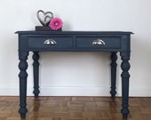 Dark Blue Dressing Table, Ladies Antique Dressing Table