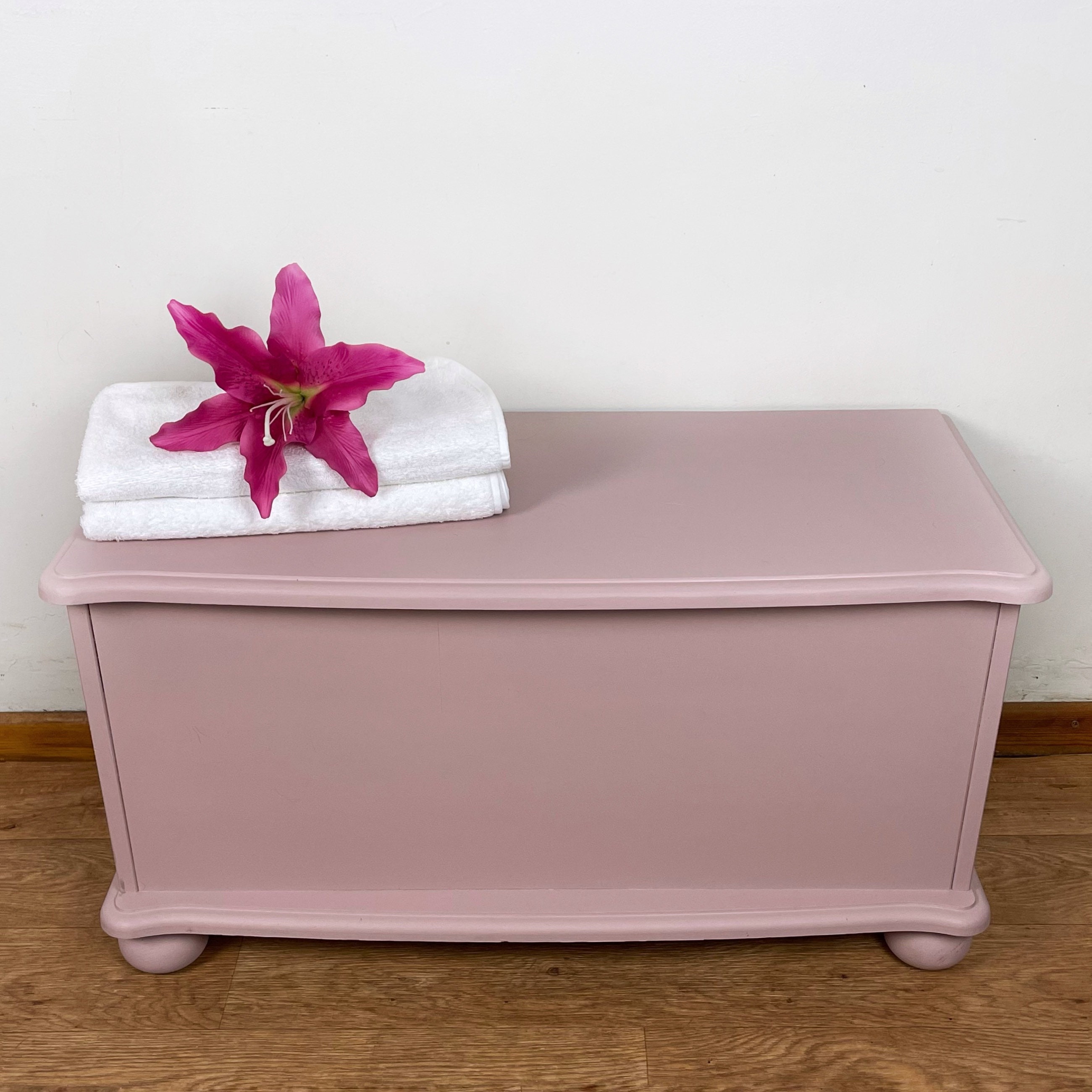 Blanket Storage Box in Pale Pink Etsy