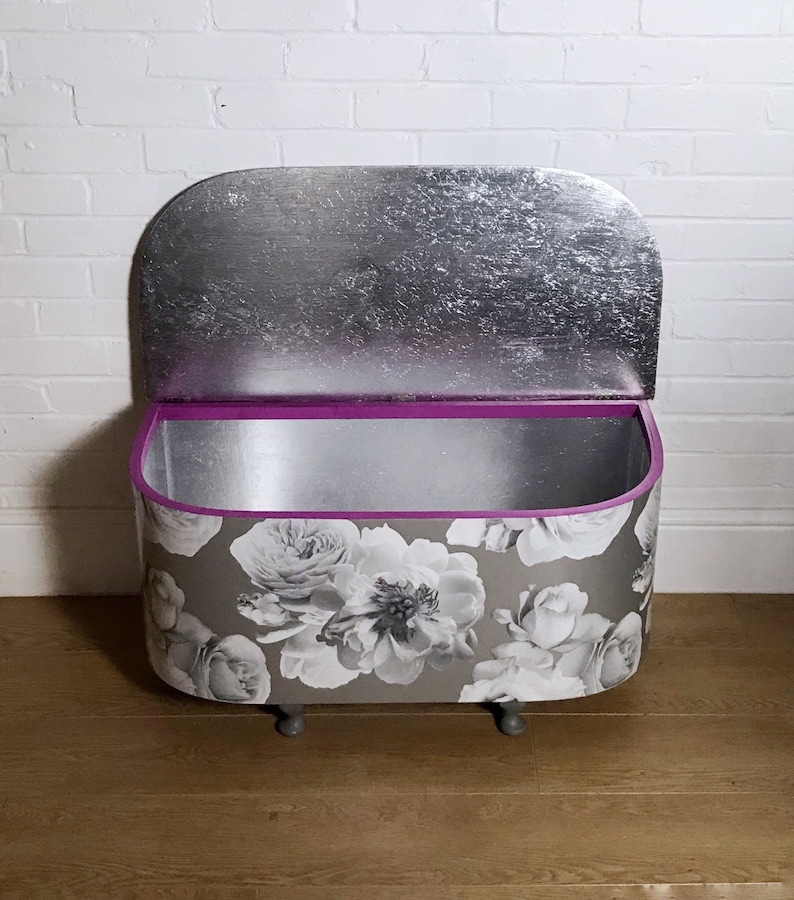 pink and grey storage boxes