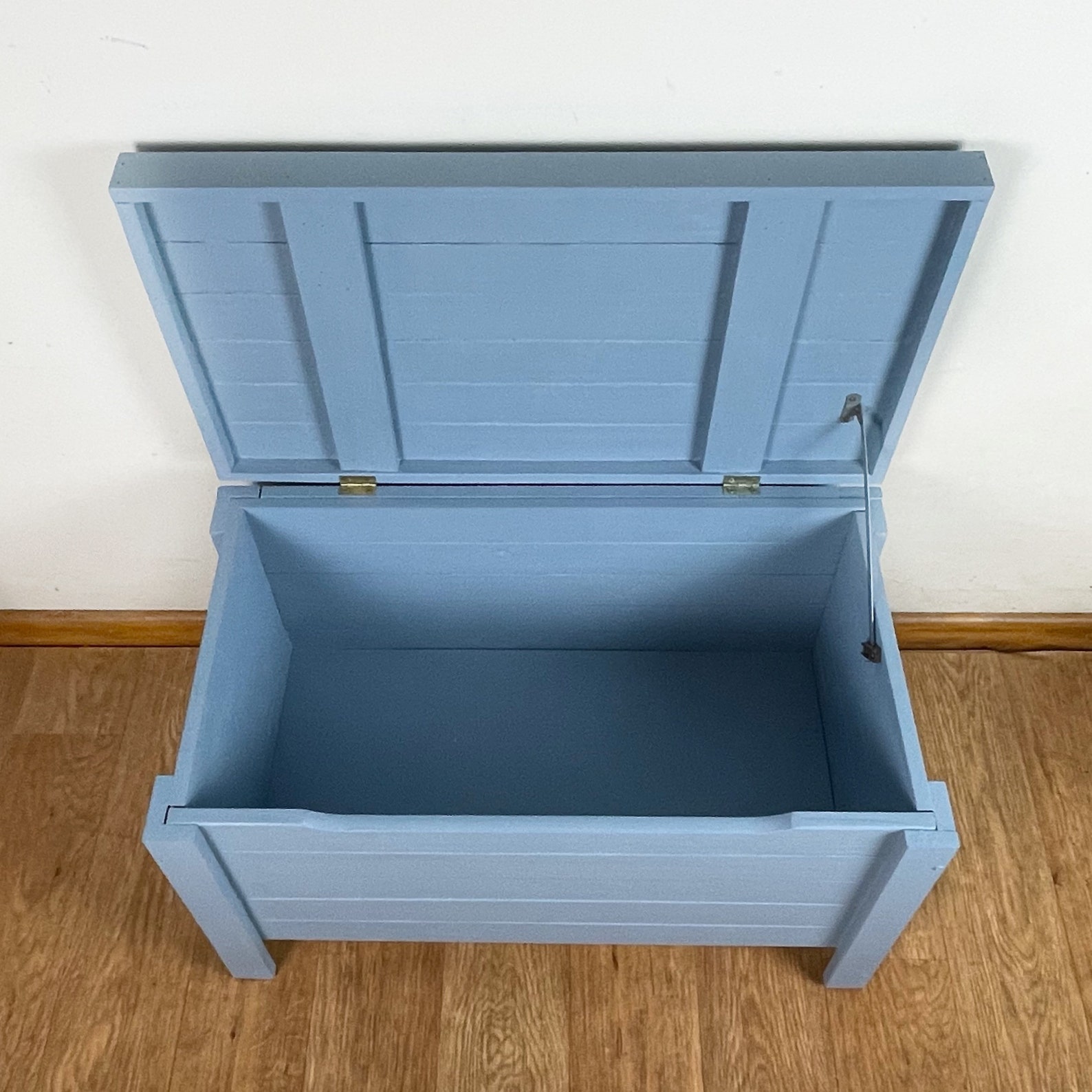 Pine Blanket Box in Pale Blue Etsy