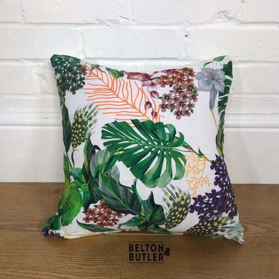 leaf print cushions