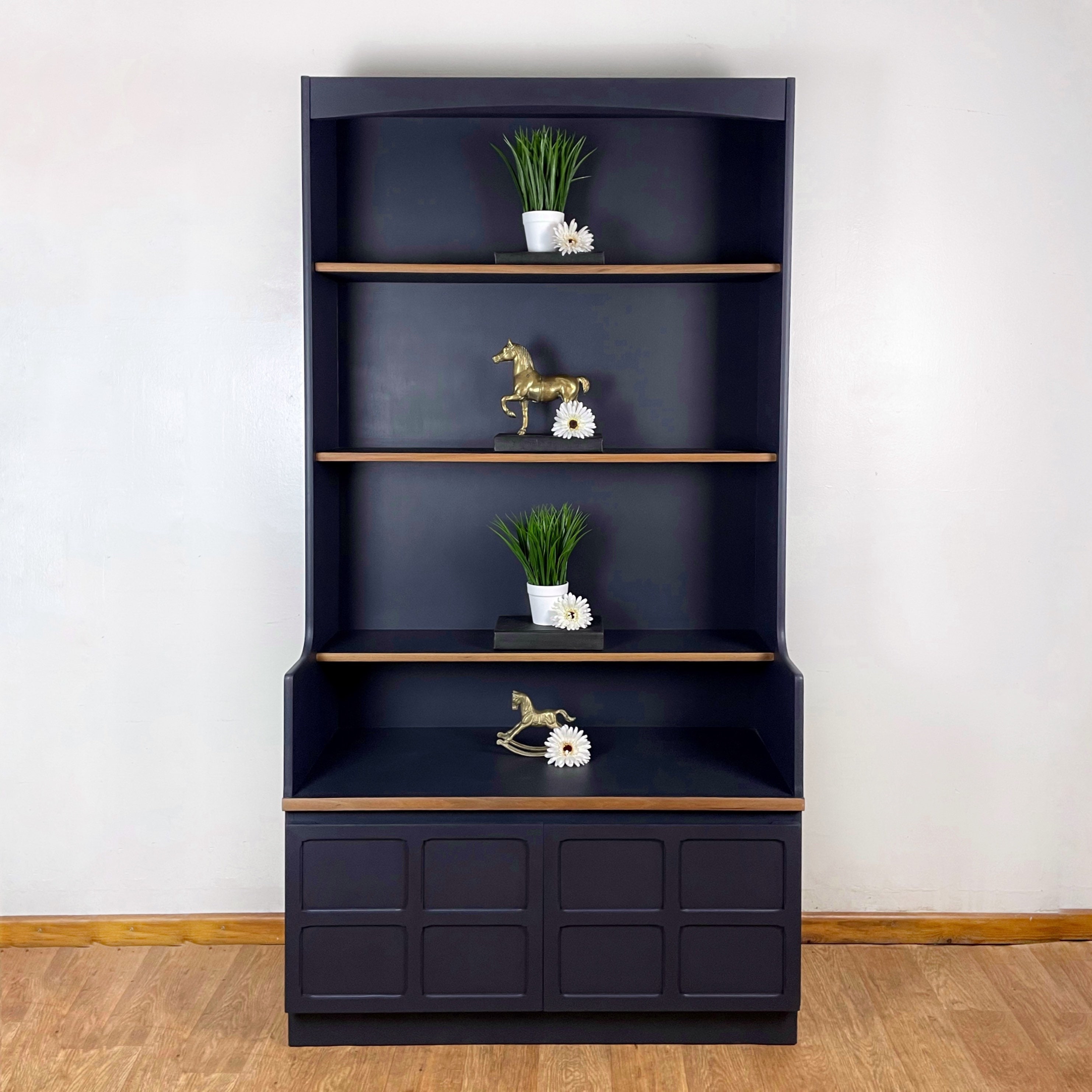 Bookcase Dresser Shelving by Nathan Furniture in Navy Blue Etsy
