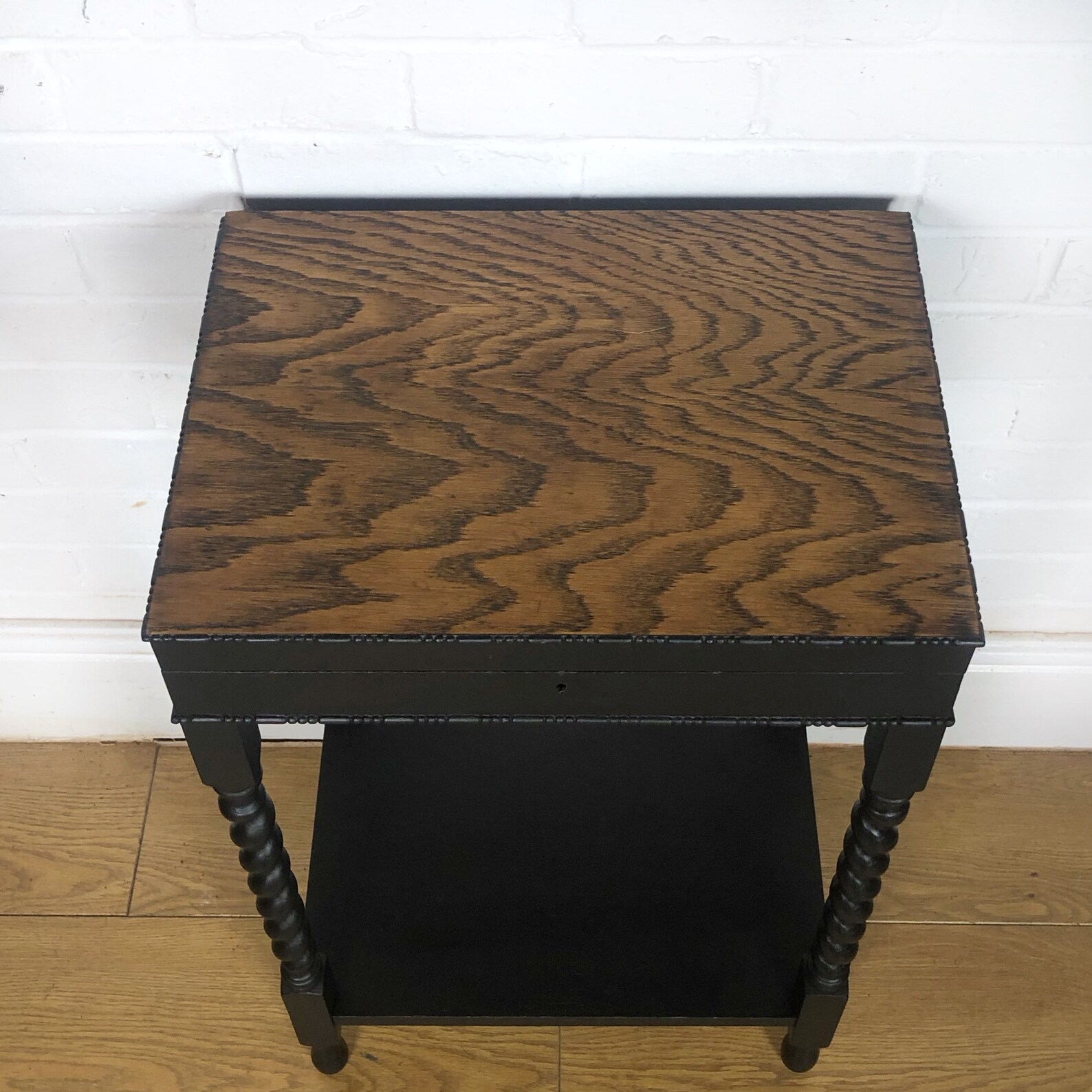 Tiger Oak Side Table with Storage Etsy