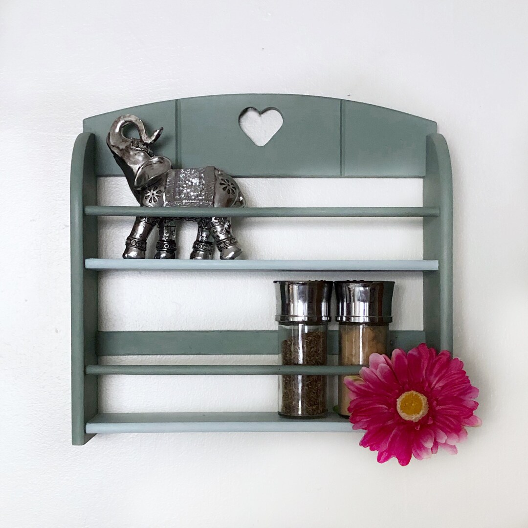 Two Tone Duck Egg Blue Spice Rack Shelving - Etsy