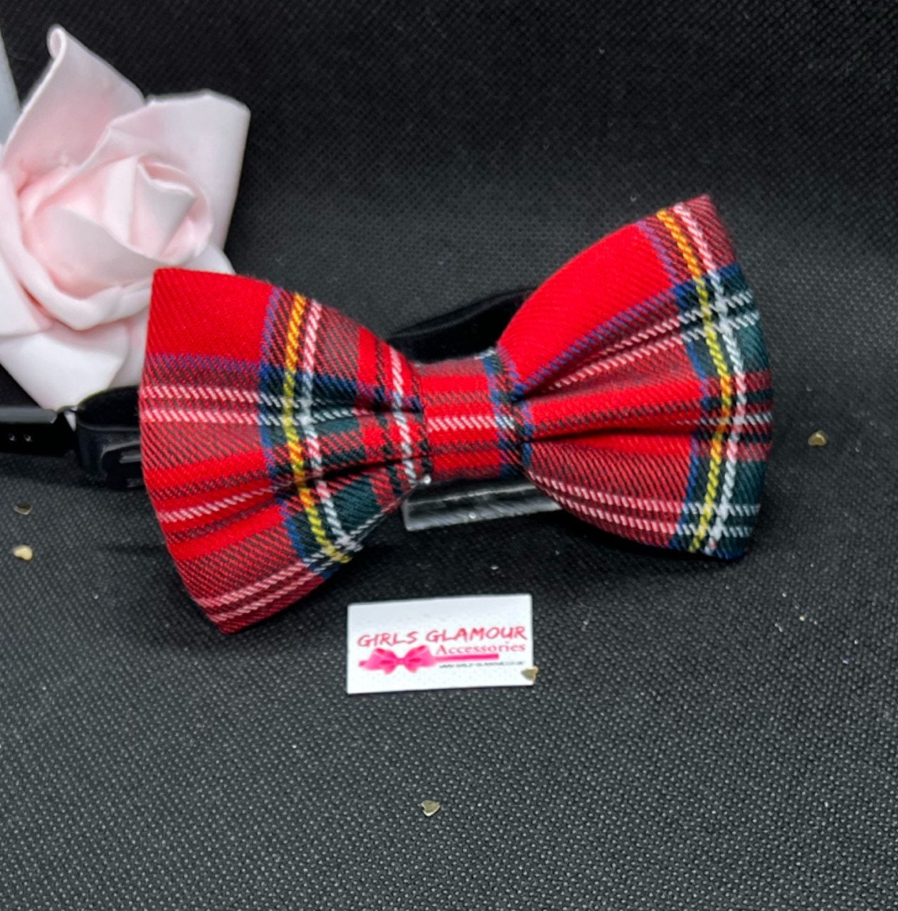 Royal Stewart Red Tartan Bow Tie Neck Necktie Dickie Adjustable Burns Night 