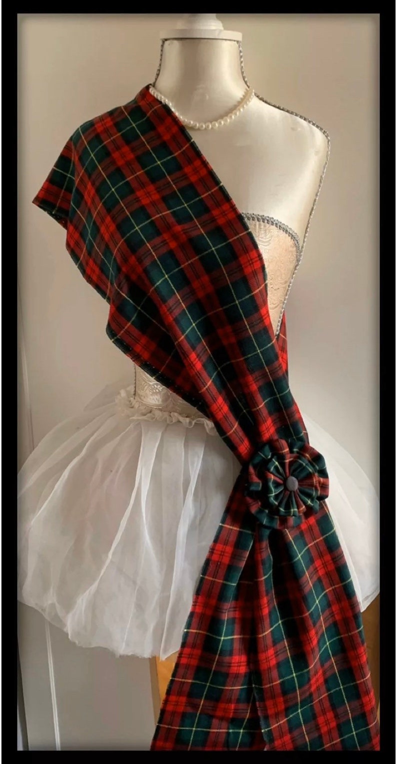 Scottish Tartan Sash Rosette Burns Night Wedding Dress Royal Etsy