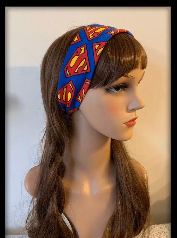 Superman Headband Hairband Bandana Headscarf Hair Tie Band Etsy