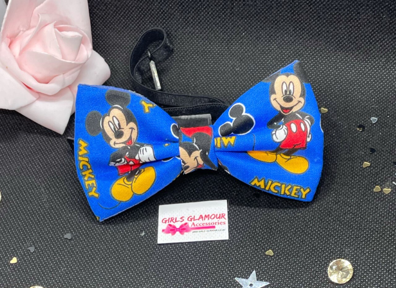 Disney Mickey Mouse Bow Tie Necktie Dickie Kids Boys Costume Page Boy