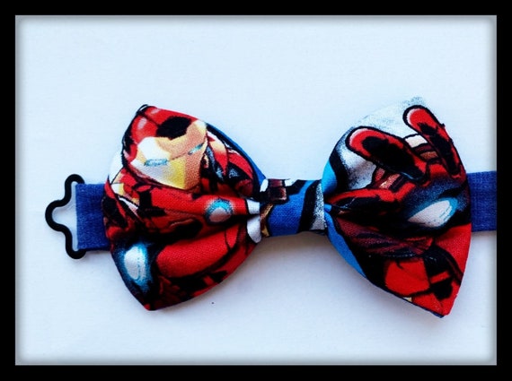 Spiderman Batman Bow Tie Neck Necktie Dickie Fabric Costume Comics Marvel Thor