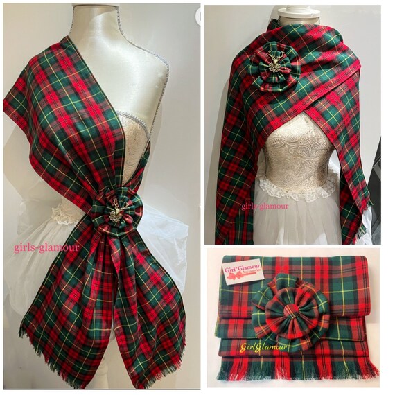 Scottish Tartan Sash Rosette Burns Robe ...