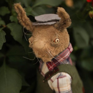 Rabbit Teddy OOAK, Teddy Bunny, Collectible Teddy Rabbit Bear