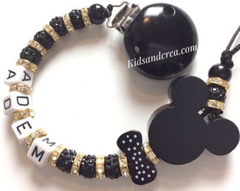 Personalized pacifier clip