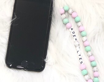 Bijoux de téléphone portable perles personnalisé, cordon grigri