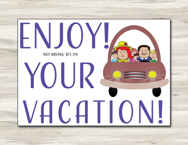 Enjoy Your Vacation Card One Sided Digital Download 5x7 - Etsy Canada