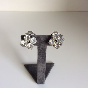 Bridal earrings. Wedding jewellery. Vintage clip on earrings. Diamanté earrings. Wedding earrings.