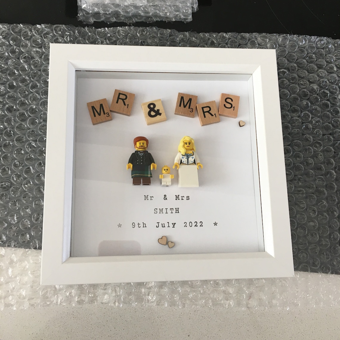 Hand Made Personalised 'mr & Mrs' LEGO WEDDING Frame - Etsy