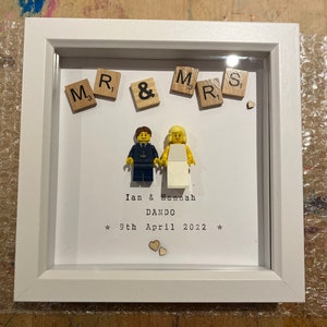 Hand Made Personalised 'mr & Mrs' LEGO WEDDING Frame - Etsy
