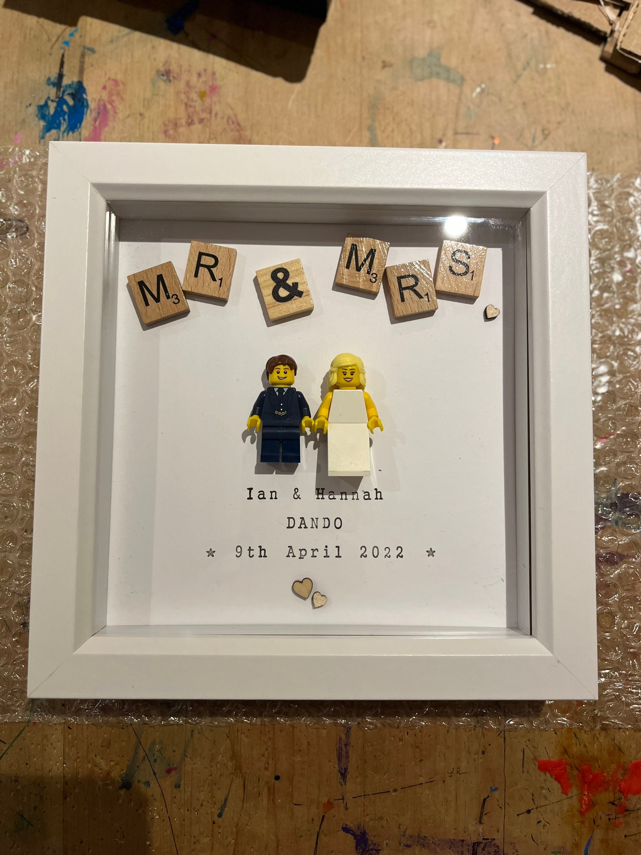 Hand Made Personalised 'mr & Mrs' LEGO WEDDING Frame - Etsy