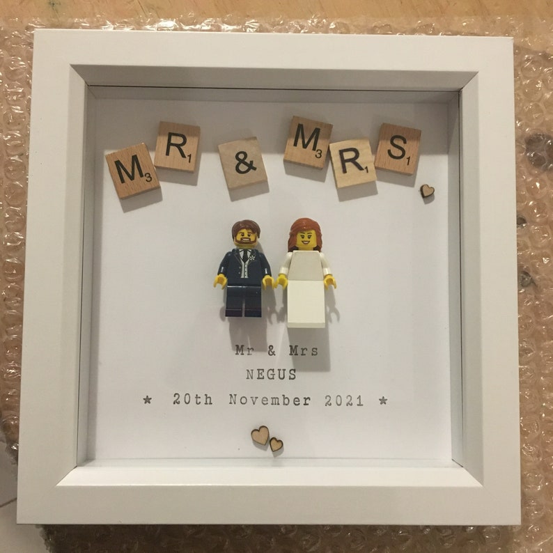 Hand Made Personalised 'mr & Mrs' LEGO WEDDING Frame - Etsy