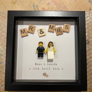 Hand Made Personalised 'mr & Mrs' LEGO WEDDING Frame - Etsy