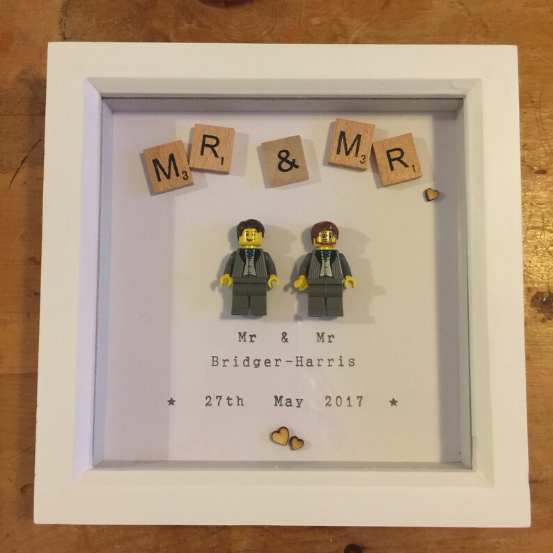 Hand Made Personalised 'mr & Mrs' LEGO WEDDING Frame | Etsy