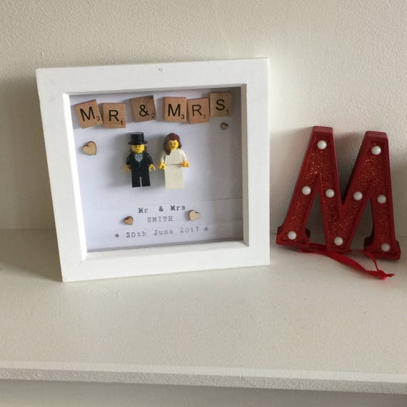Hand Made Personalised 'mr & Mrs' LEGO WEDDING Frame | Etsy