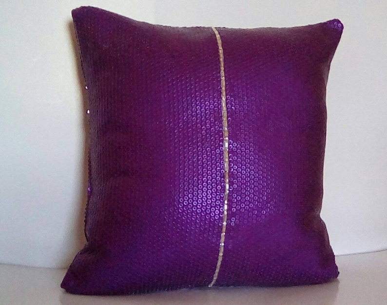 Purple Pillows Rhinestone Pillows Beaded Pillows Sequin Etsy