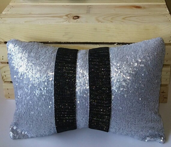 Silver Pillows Sequin Pillows Boudoir Pillows Pillow Etsy