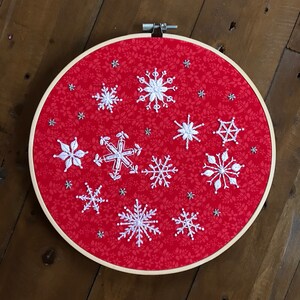 Snowflakes PDF embroidery pattern winter image 4