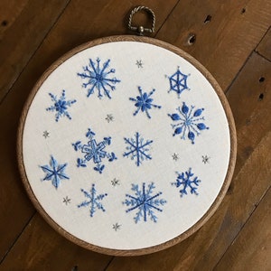 Snowflakes PDF embroidery pattern winter image 3