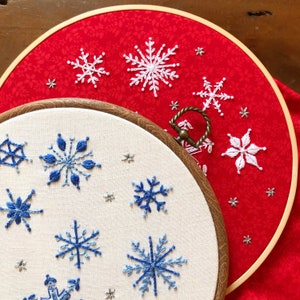 Snowflakes PDF embroidery pattern winter image 5