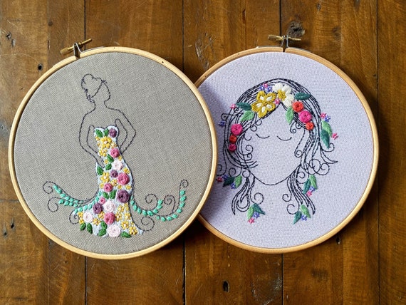 Women Embroidered Art Feminine Embroidered Art 