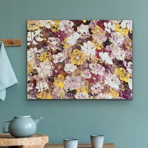 Floral Painting Flower Painting Abstract Floral Art Painting Artwork Contemporary Art Free Shipping Canada and United States