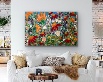 Floral Painting Flower Painting Flowers Painting Abstract Floral Painting Abstract Painting Free Shipping Canada and United States