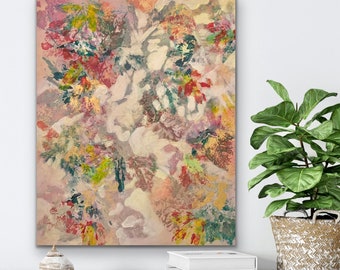 Floral Painting Flower Painting Abstract Floral Painting Abstract Painting Artwork Interior Art Free Shipping Canada and United States