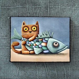 Cat with Fish, cat Drawing, Cute Cat, Cat cartoon, orange Cat