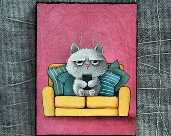Cat on the sofa, 50x70cm