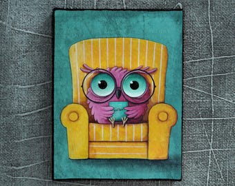 Búho, Arte mural de animales, Decoración del hogar, Dibujo de búho, Búho divertido, Búho lindo