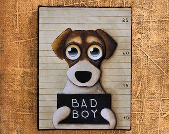 crook dog, Art print by the Berlin artist Ivan Glock, Picture Print Art Deco